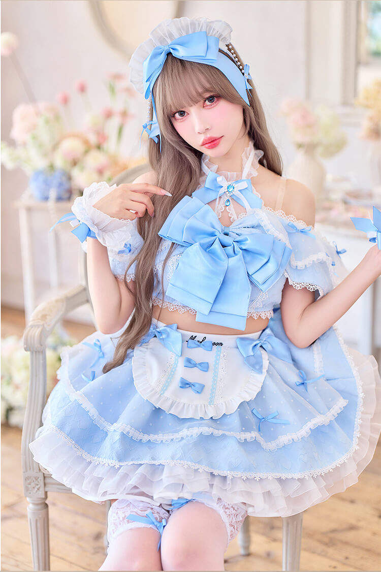 【予約-5月上旬頃より順次発送予定】【中村里砂着用】ディアミーフロートリボンメイド 《オリジナルコスプレ14点セット》【Malymoon/マリームーン】【CS26002】