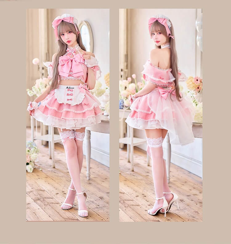 【予約-5月上旬頃より順次発送予定】【中村里砂着用】ディアミーフロートリボンメイド 《オリジナルコスプレ14点セット》【Malymoon/マリームーン】【CS26002】