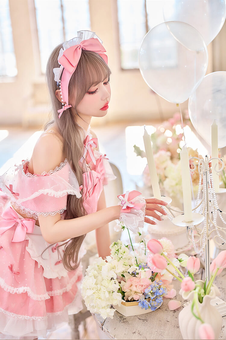 【予約-5月上旬頃より順次発送予定】【中村里砂着用】ディアミーフロートリボンメイド 《オリジナルコスプレ14点セット》【Malymoon/マリームーン】【CS26002】