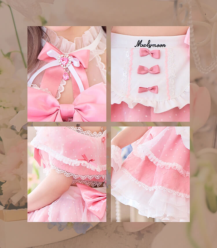 【予約-5月上旬頃より順次発送予定】【中村里砂着用】ディアミーフロートリボンメイド 《オリジナルコスプレ14点セット》【Malymoon/マリームーン】【CS26002】