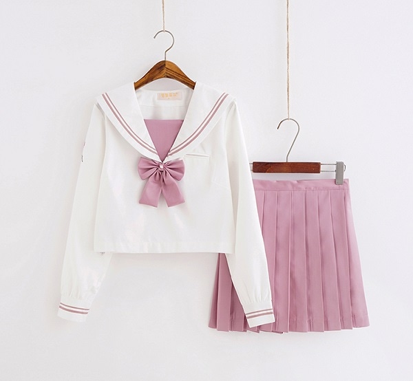【長袖Lサイズのみ即納】JK制服/半袖・長袖セーラー服女子高生《ハロウィンコスプレ4点セット》【Malymoon/マリームーン】【odr8157】