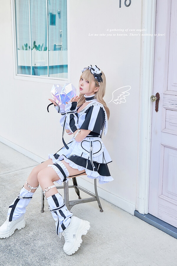 【即日発送】..天使界隈..魔法少女ドリーミーセーラー《ハロウィンコスプレ12点セット》【Malymoon/マリームーン】【9917-2】