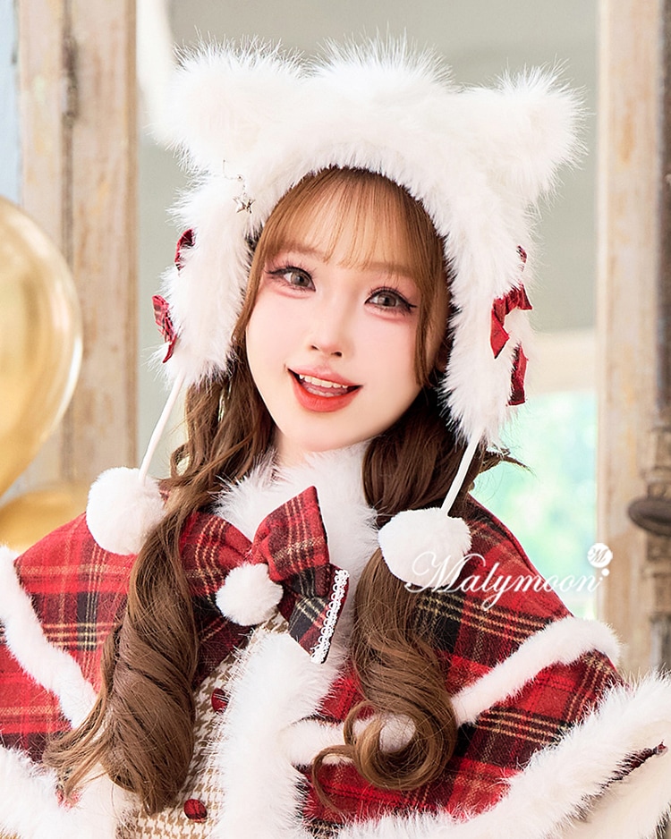 即日発送】ノエルクラシックキャットサンタ帽《クリスマスコスプレ小物