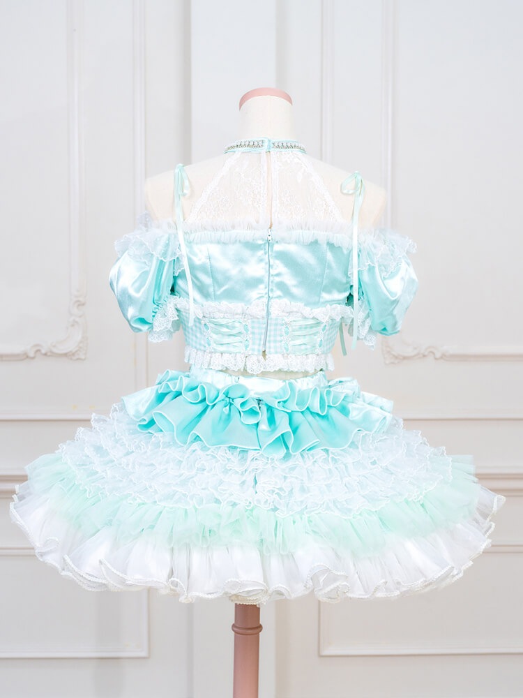 【2～5営業日で発送】【セレモニーコスチューム】ミントフロートフリルドレス【Malymoon/マリームーン】【CC26064】