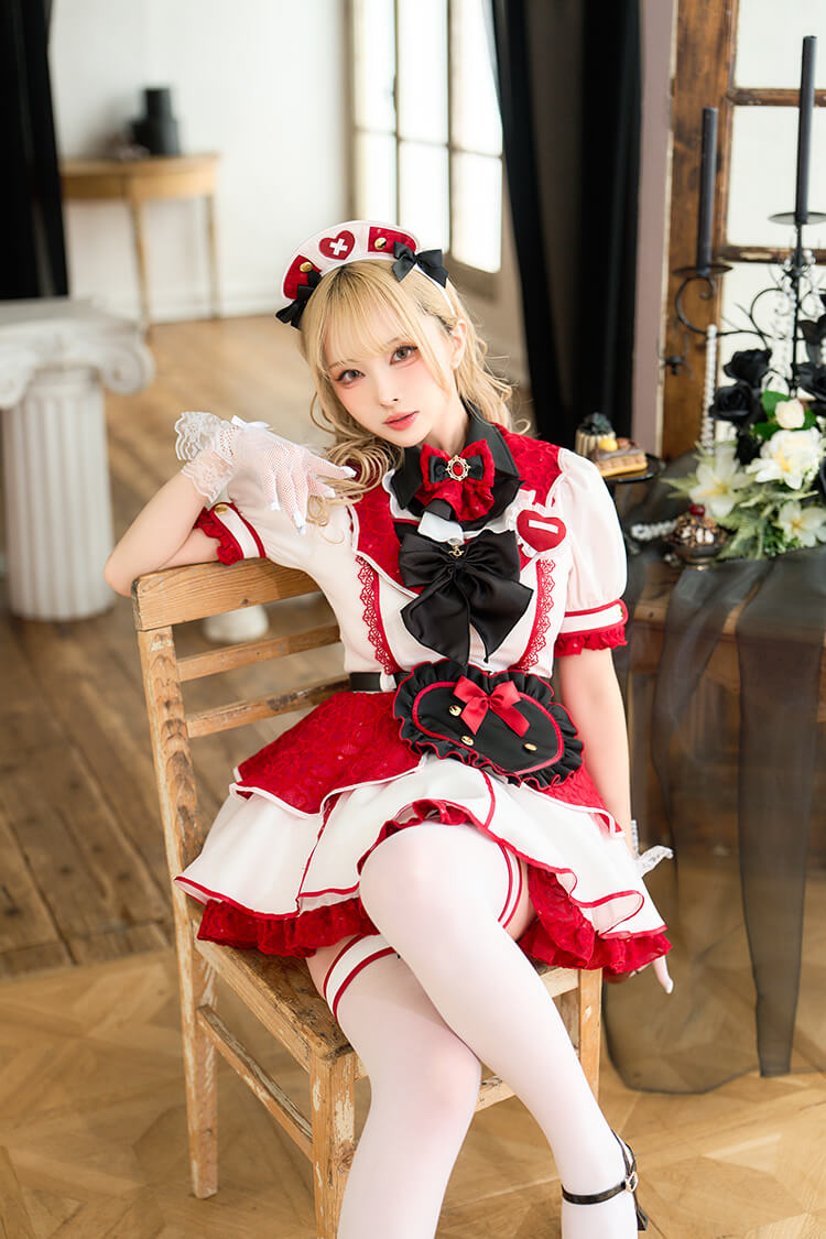 【即日発送】ラブポイズンテーラーナース《ハロウィンコスプレ13点セット》【Malymoon/マリームーン】【CS25232】