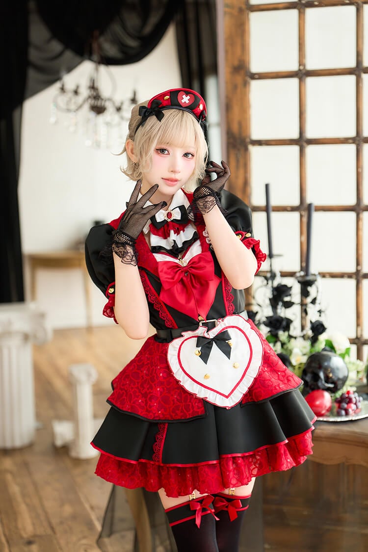 即日発送】ラブポイズンテーラーナース《ハロウィンコスプレ13点セット