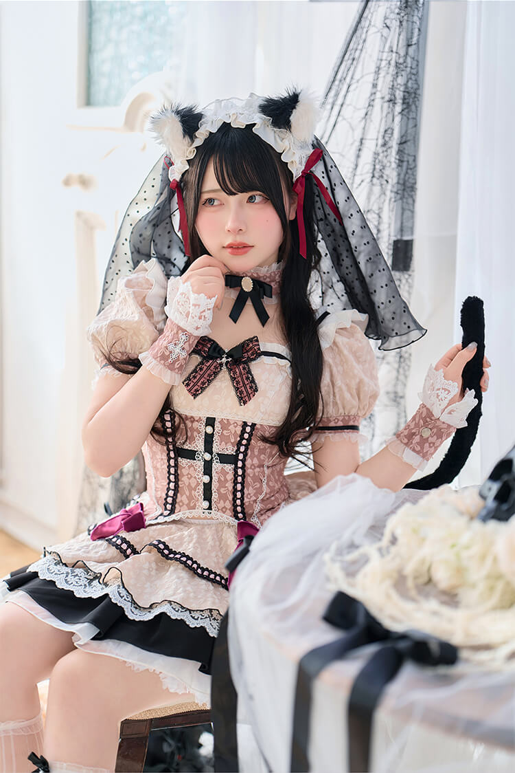 【即日発送】【札幌コレクション着用】【Mumei着用】アンティークレースブライドキャット《オリジナルコスプレ10点セット》【Malymoon/マリームーン】【10250-2】