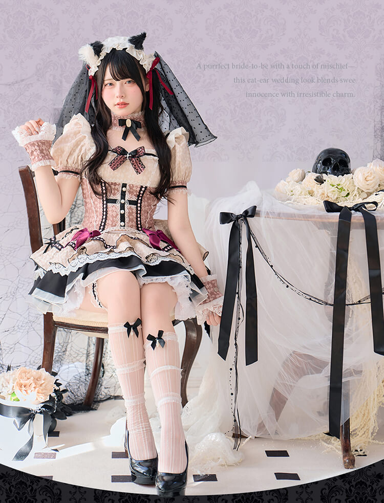 【即日発送】【札幌コレクション着用】【Mumei着用】アンティークレースブライドキャット《オリジナルコスプレ10点セット》【Malymoon/マリームーン】【10250-2】