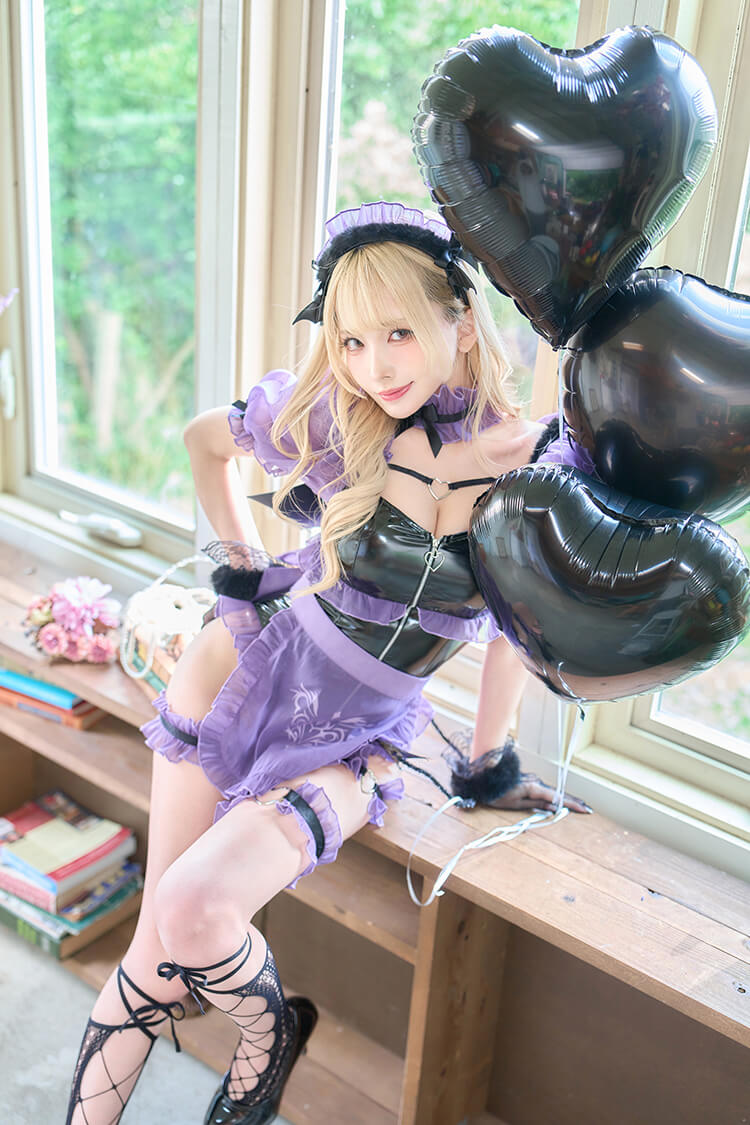 【即日発送】レザーサキュバスメイド《オリジナルコスプレ11点セット》【Malymoon/マリームーン】【CS25192】 