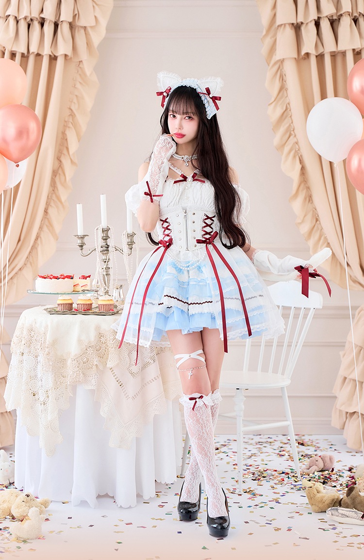 【即日発送】【沖縄コレクション着用】【中村里砂着用】バロックジュエルプリンセスキャット《オリジナルコスプレ9点セット》【Malymoon/マリームーン】【CS25008-2】