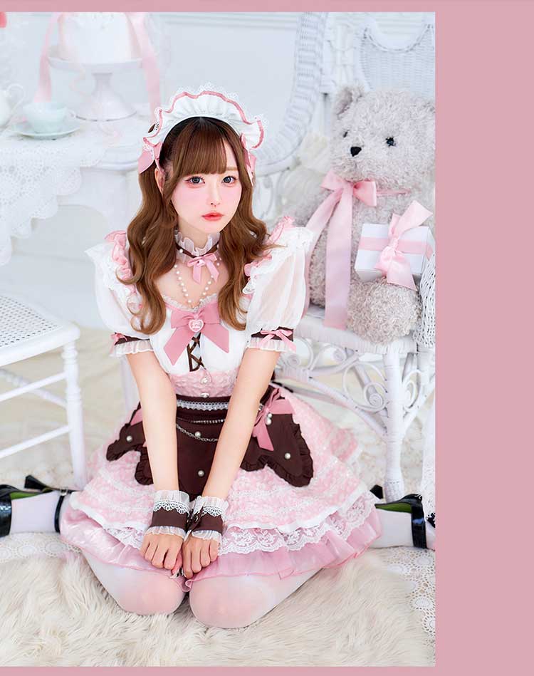 【即日発送】【舞々悪魔×Malymoon】シュガーフルールメルティチョコメイド《バレンタインコスプレ13点セット》【Malymoon/マリームーン】【CS25169】