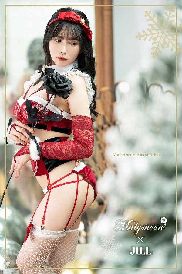 【JILLコラボ】レースサンタコスランジェリー《クリスマスコスプレ9点セット》【Malymoon/マリームーン】【m9725】