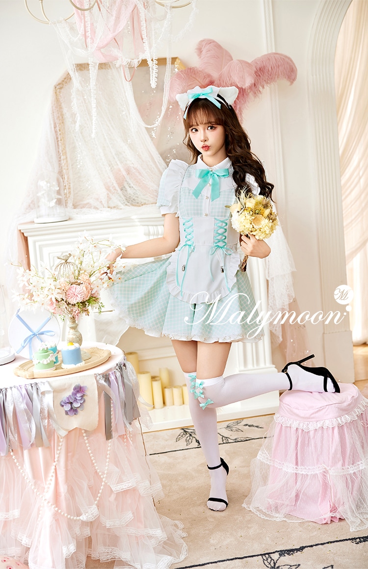 先行　現品あり　パステルフルールストライプメイド　Malymoon/マリームーン 即日発送】パステルフルールストライプメイド《オリジナル