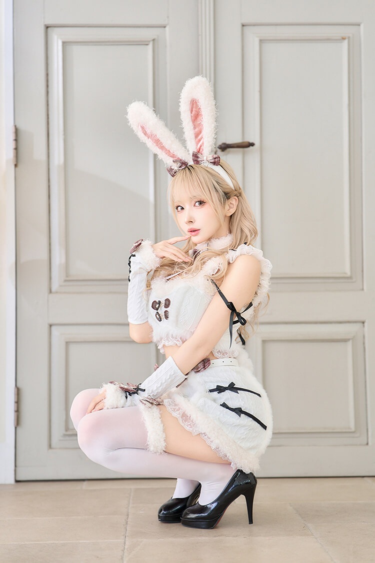【即日発送】メルトニットバニーファーセットアップ《オリジナルコスプレ9点セット》【Malymoon/マリームーン】【CS25005】