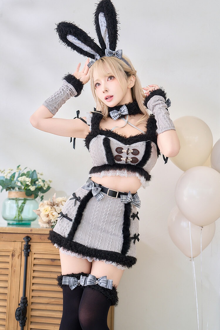 【即日発送】メルトニットバニーファーセットアップ《オリジナルコスプレ9点セット》【Malymoon/マリームーン】【CS25005】