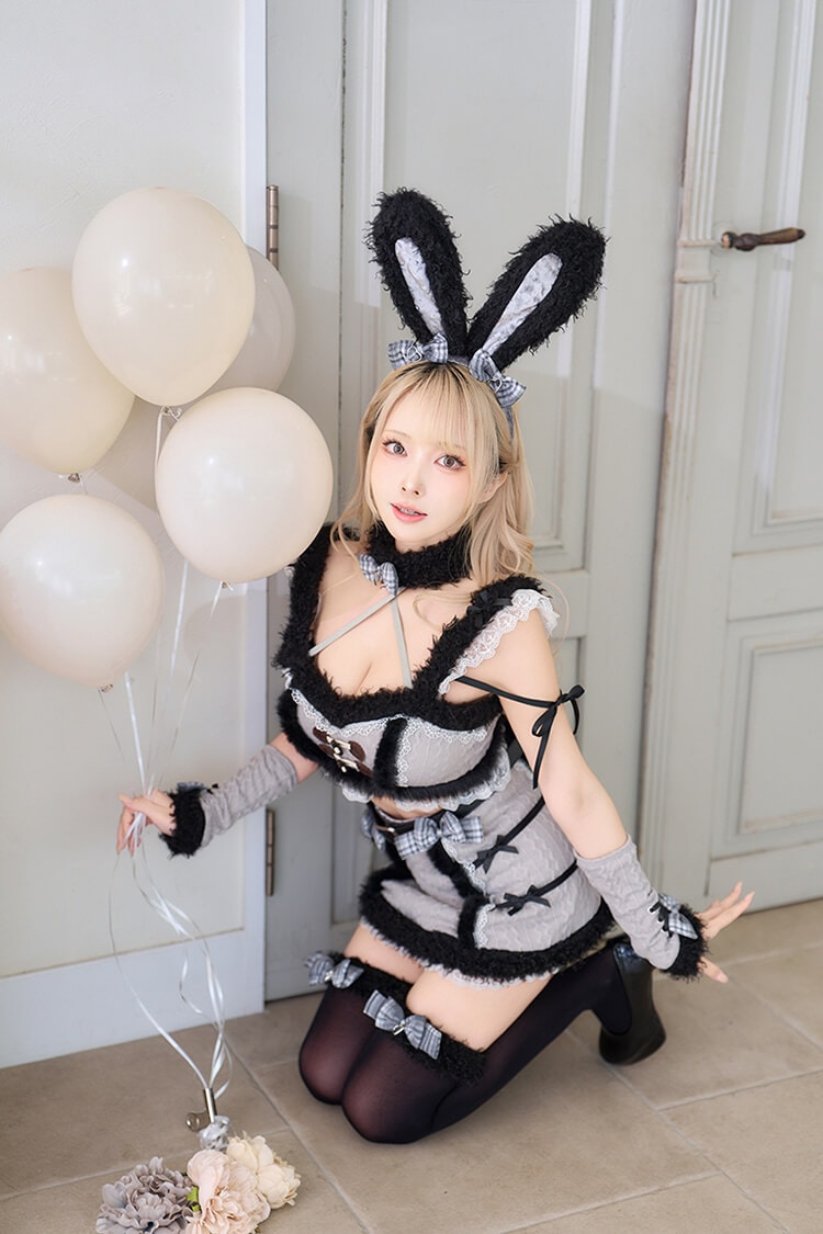 【即日発送】メルトニットバニーファーセットアップ《オリジナルコスプレ9点セット》【Malymoon/マリームーン】【CS25005】