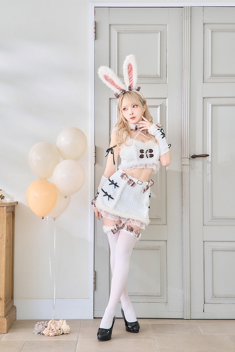 【即日発送】メルトニットバニーファーセットアップ《オリジナルコスプレ9点セット》【Malymoon/マリームーン】【CS25005】