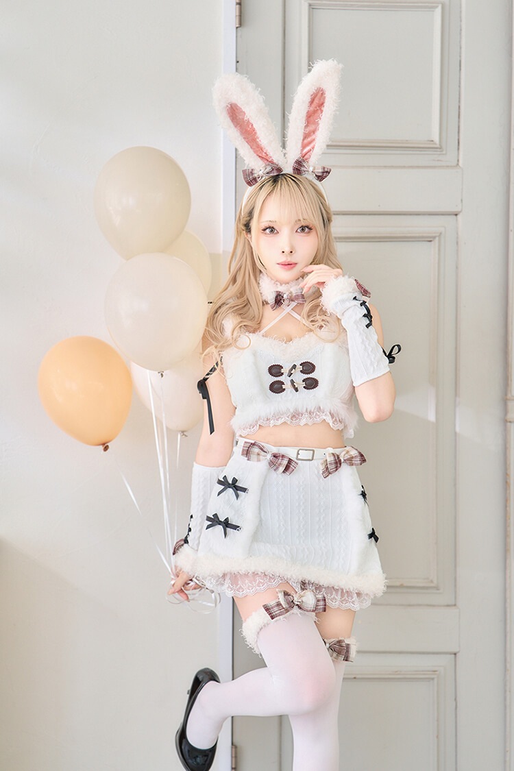 【即日発送】メルトニットバニーファーセットアップ《オリジナルコスプレ9点セット》【Malymoon/マリームーン】【CS25005】