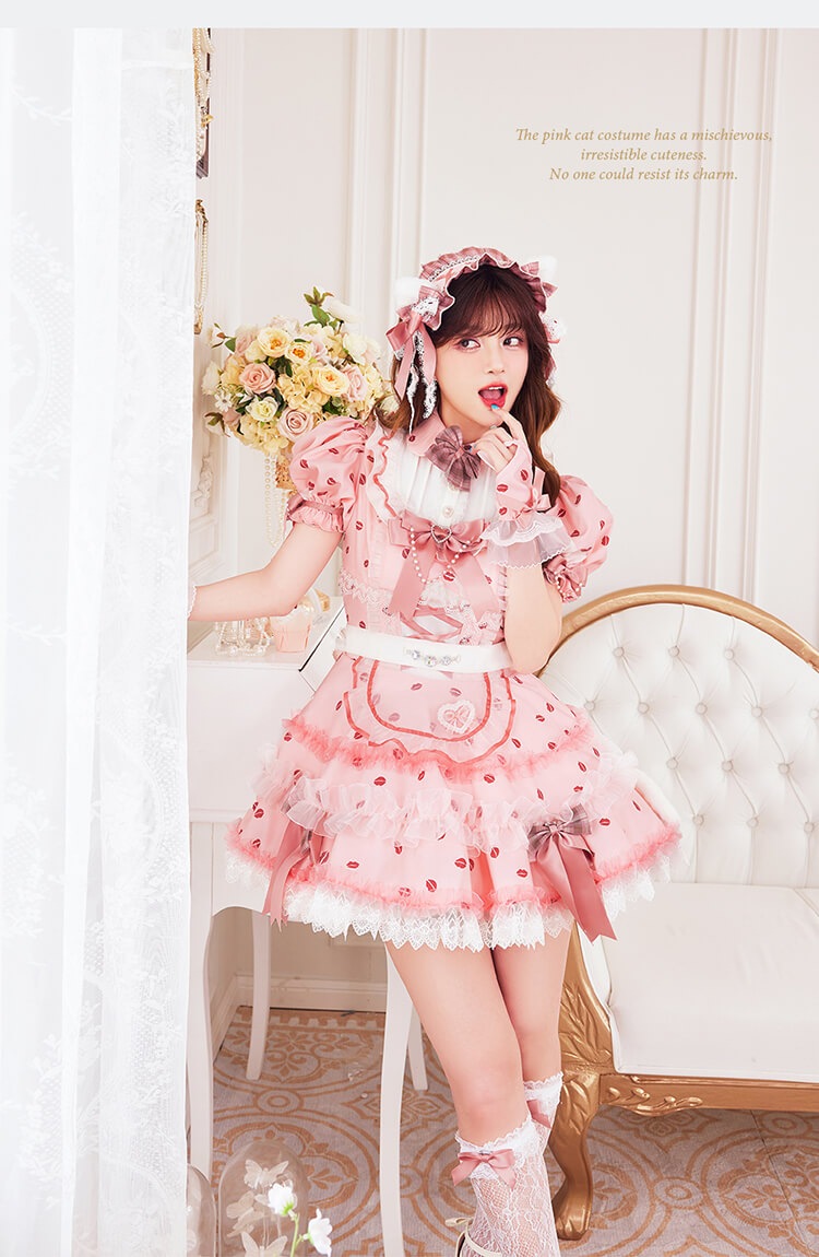 【予約-7月下旬より順次発送予定】【札幌コレクション着用】ラブリップキャットメイド《ハロウィンコスプレ11点セット》【Malymoon/マリームーン】【CS26058】