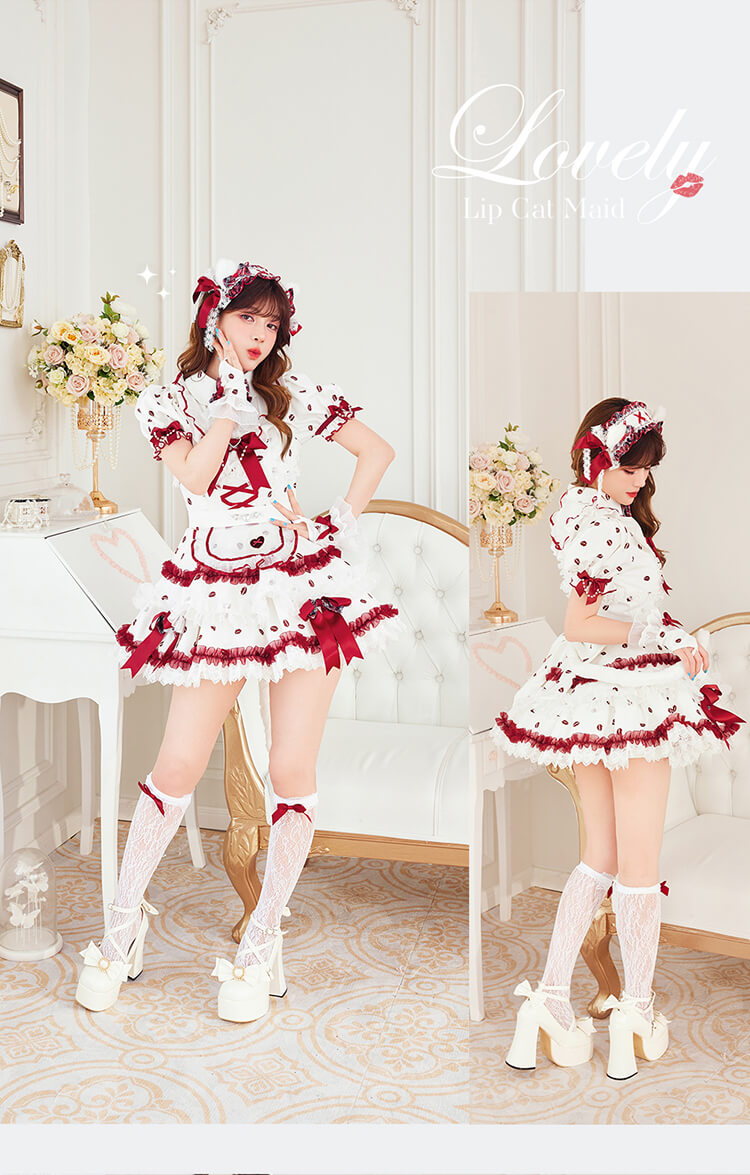 【予約-7月下旬より順次発送予定】【札幌コレクション着用】ラブリップキャットメイド《ハロウィンコスプレ11点セット》【Malymoon/マリームーン】【CS26058】