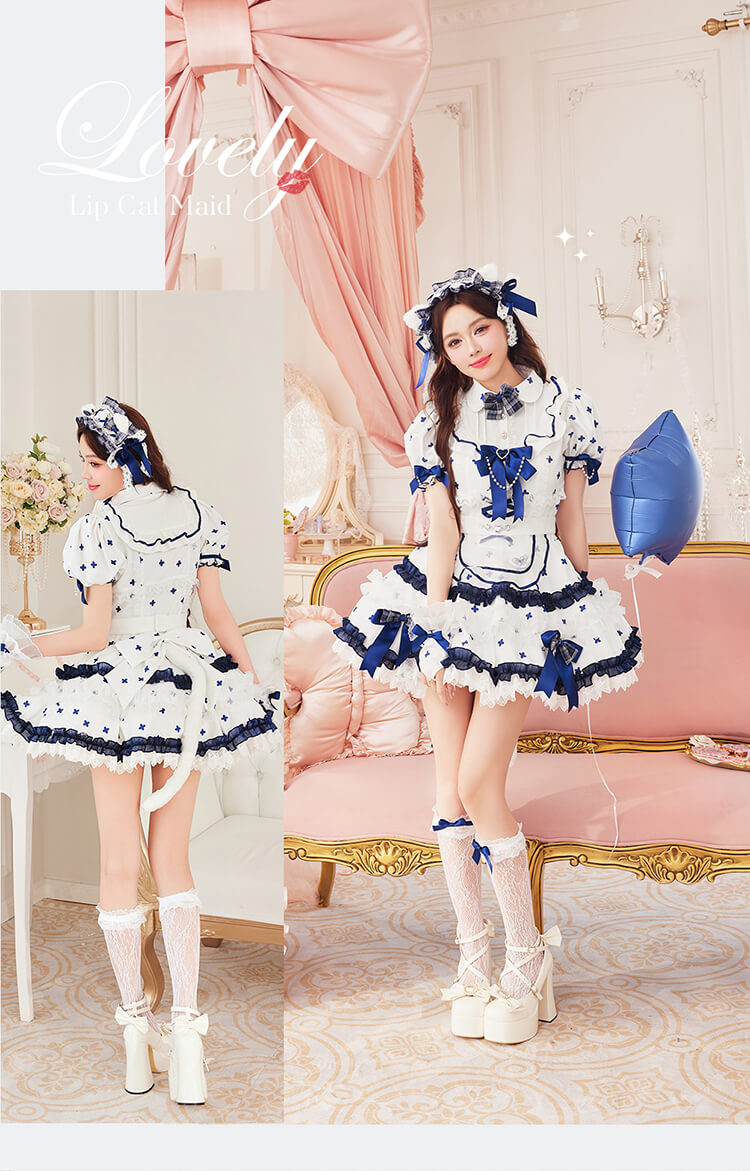 【予約-7月下旬より順次発送予定】【札幌コレクション着用】ラブリップキャットメイド《ハロウィンコスプレ11点セット》【Malymoon/マリームーン】【CS26058】