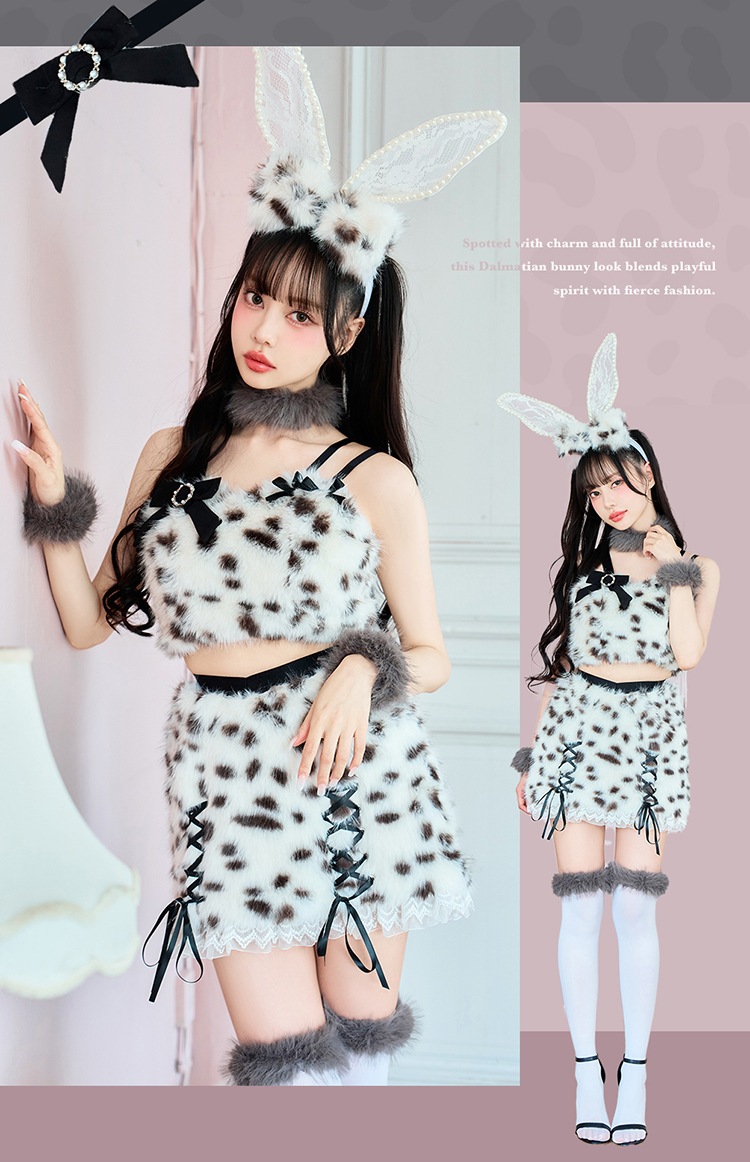 【即日発送】【中村里砂着用】ロイヤルホイップダルメシアンバニー《ハロウィンコスプレ7点セット》【Malymoon/マリームーン】【CS-25-10293】