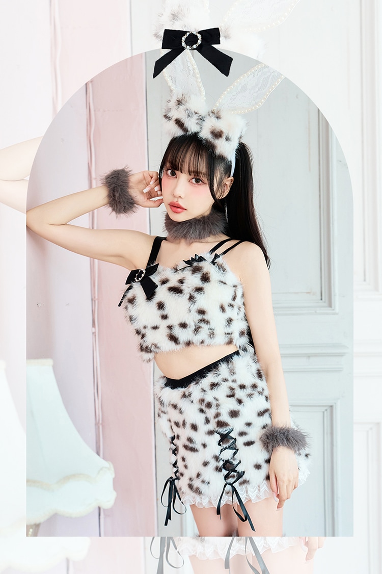 【即日発送】【中村里砂着用】ロイヤルホイップダルメシアンバニー《ハロウィンコスプレ7点セット》【Malymoon/マリームーン】【CS-25-10293】