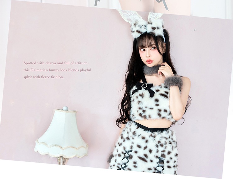 【即日発送】【中村里砂着用】ロイヤルホイップダルメシアンバニー《ハロウィンコスプレ7点セット》【Malymoon/マリームーン】【CS-25-10293】