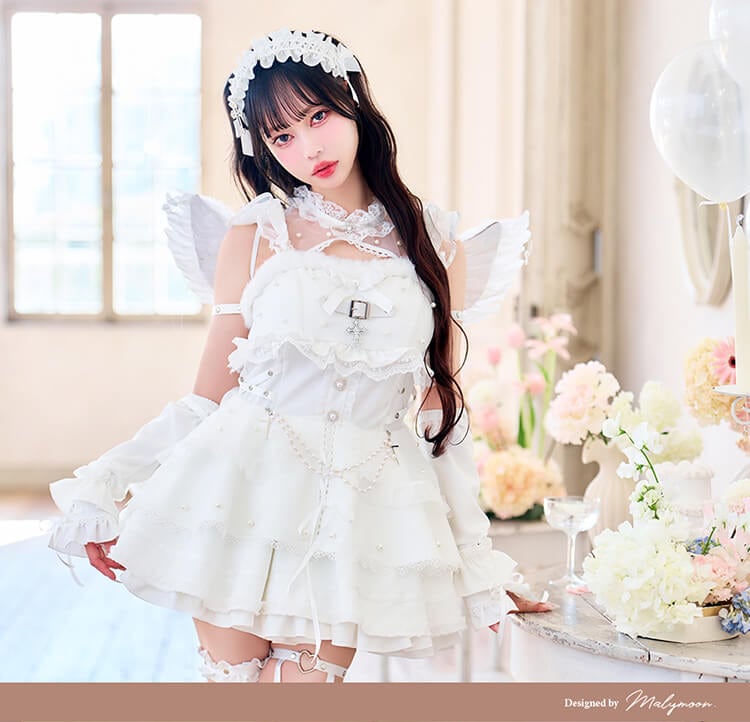 【予約-6月下旬頃より順次発送予定】【中村里砂着用】デュアルフェザーエンジェル  《オリジナルコスプレ9点セット》【Malymoon/マリームーン】【CS26036】