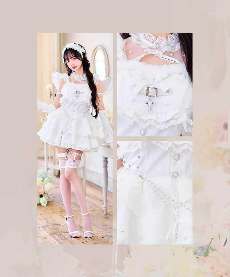 【予約-6月下旬頃より順次発送予定】【中村里砂着用】デュアルフェザーエンジェル  《オリジナルコスプレ9点セット》【Malymoon/マリームーン】【CS26036】