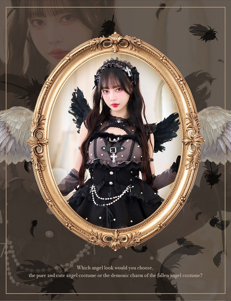 【予約-6月下旬頃より順次発送予定】【中村里砂着用】デュアルフェザーエンジェル  《オリジナルコスプレ9点セット》【Malymoon/マリームーン】【CS26036】