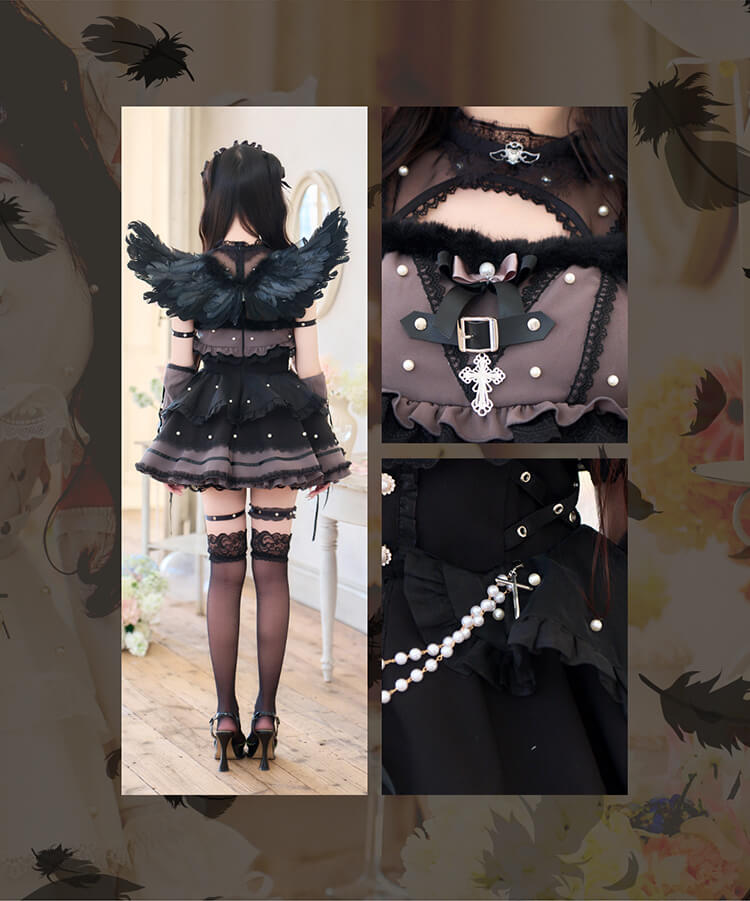 【予約-6月下旬頃より順次発送予定】【中村里砂着用】デュアルフェザーエンジェル  《オリジナルコスプレ9点セット》【Malymoon/マリームーン】【CS26036】