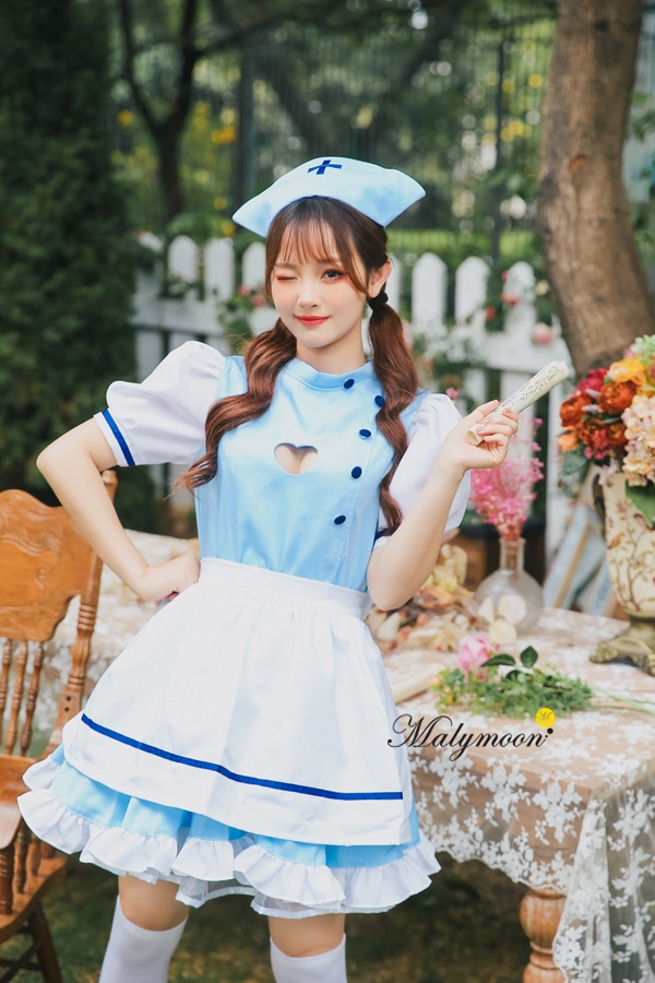 【レビュー投稿で白ニーハイプレゼント】【odr】完全受注オーダー高級メイド服《かわいいコスプレ3点セット》【odrm8152】