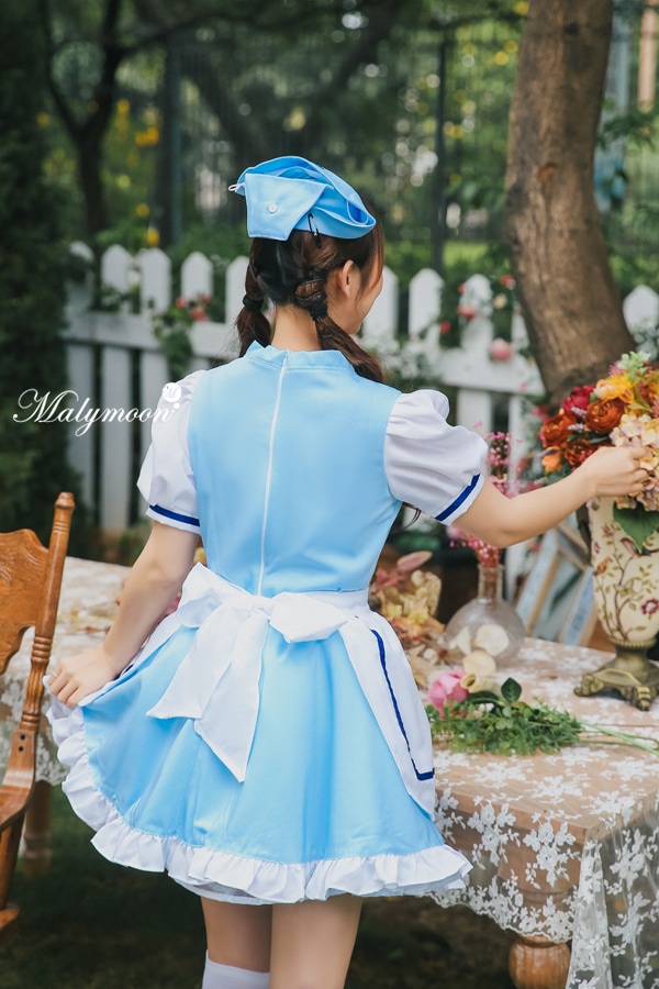 【取り寄せ】【レビュー投稿で白ニーハイプレゼント】完全受注オーダー高級メイド服《かわいいコスプレ3点セット》【odrm8152】