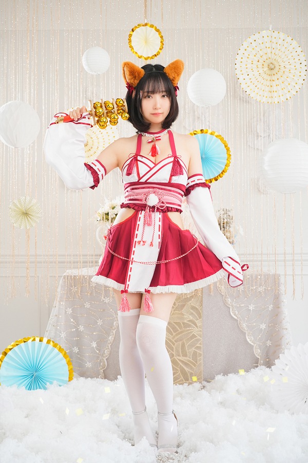 Maly moon コスプレ 巫女 伊織もえコラボ Amazon.co.jp: [Malymoon] コスプレ 巫女 狐 新年 正月 巫女さん