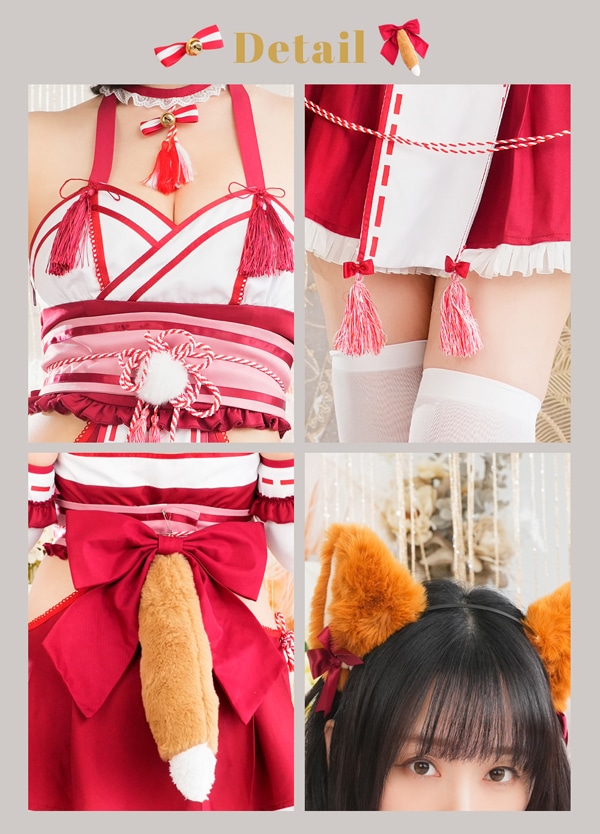 Maly moon コスプレ 巫女 伊織もえコラボ Amazon.co.jp: [Malymoon] コスプレ 巫女 狐 新年 正月 巫女さん