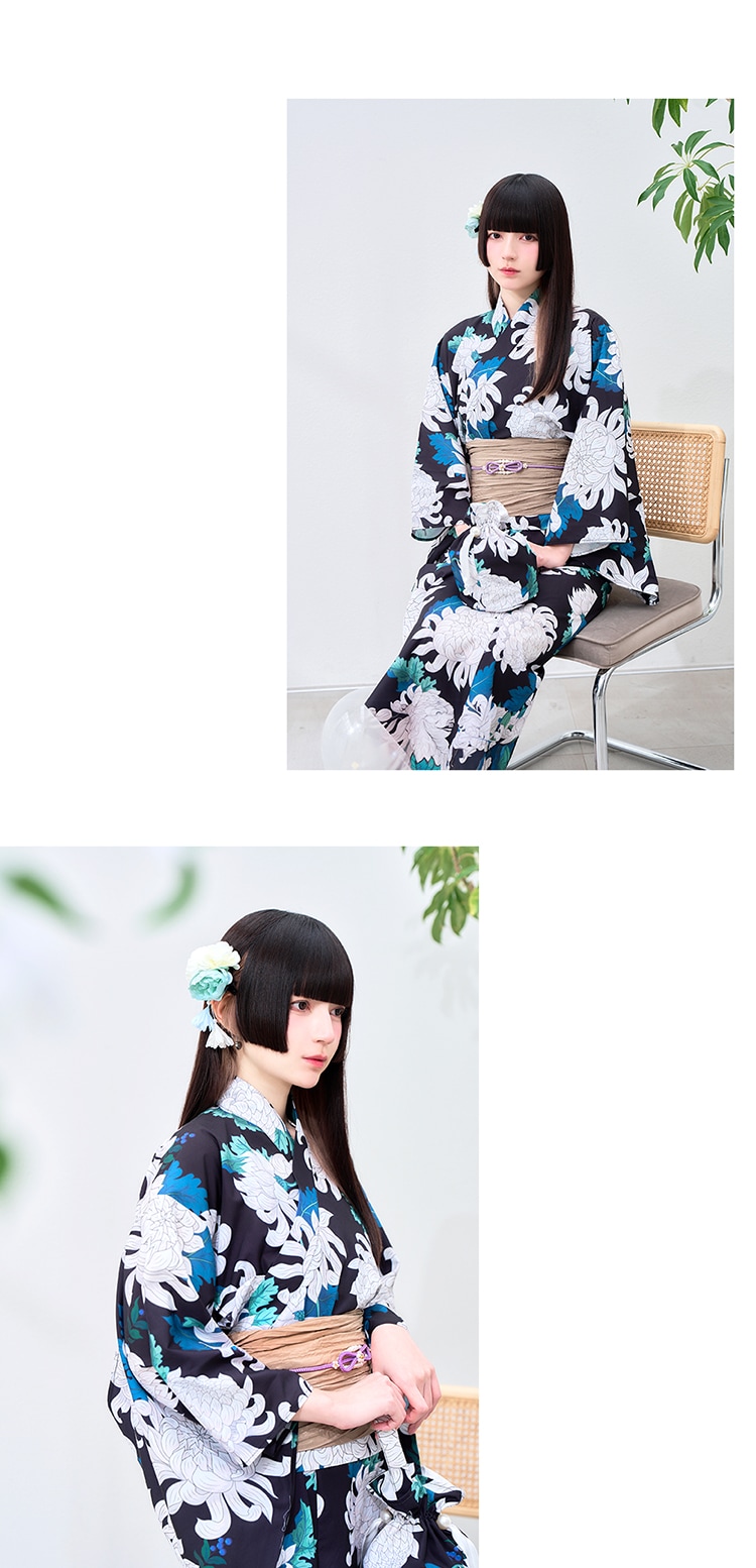 【予約-6月中旬頃より順次発送予定】【きゅるりんってしてみて着用】ガーリーフラワーデザイン2way浴衣《浴衣4点セット》【Malymoon/マリームーン】【YK2510319】【YK2510322】【YK2510323】【YK2510320】