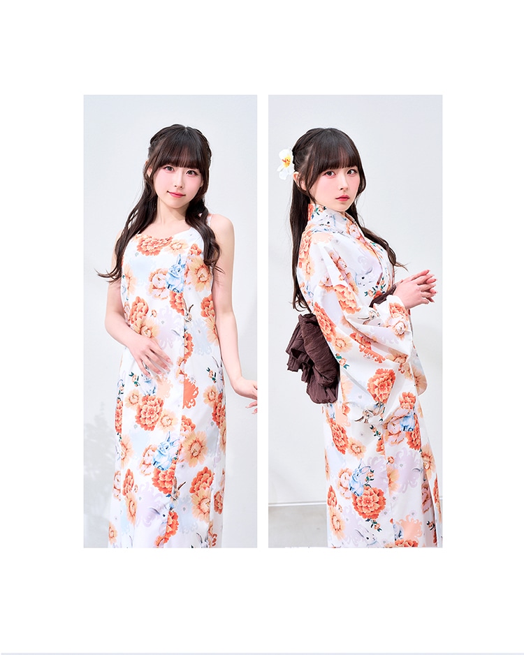 【予約-6月中旬頃より順次発送予定】【きゅるりんってしてみて着用】ガーリーフラワーデザイン2way浴衣《浴衣4点セット》【Malymoon/マリームーン】【YK2510319】【YK2510322】【YK2510323】【YK2510320】