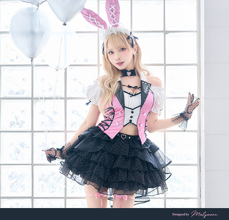 即日発送】ピンクグリッターバニードレス《オリジナルコスプレ11点