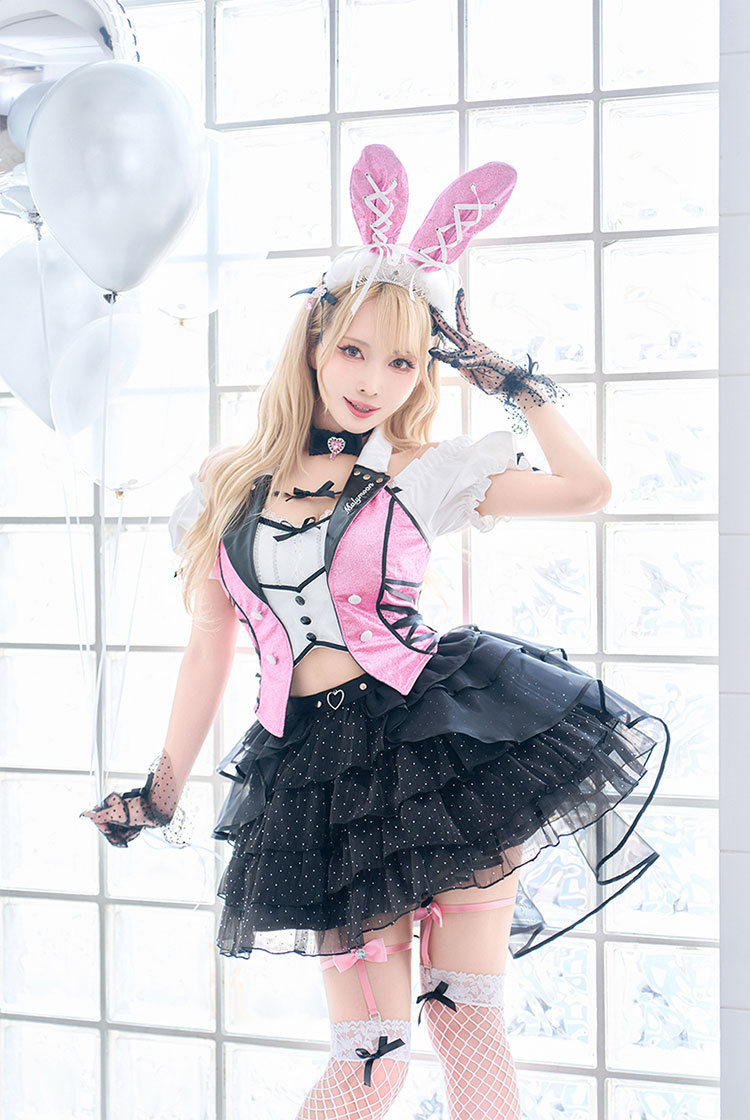 即日発送】ピンクグリッターバニードレス《オリジナルコスプレ11点