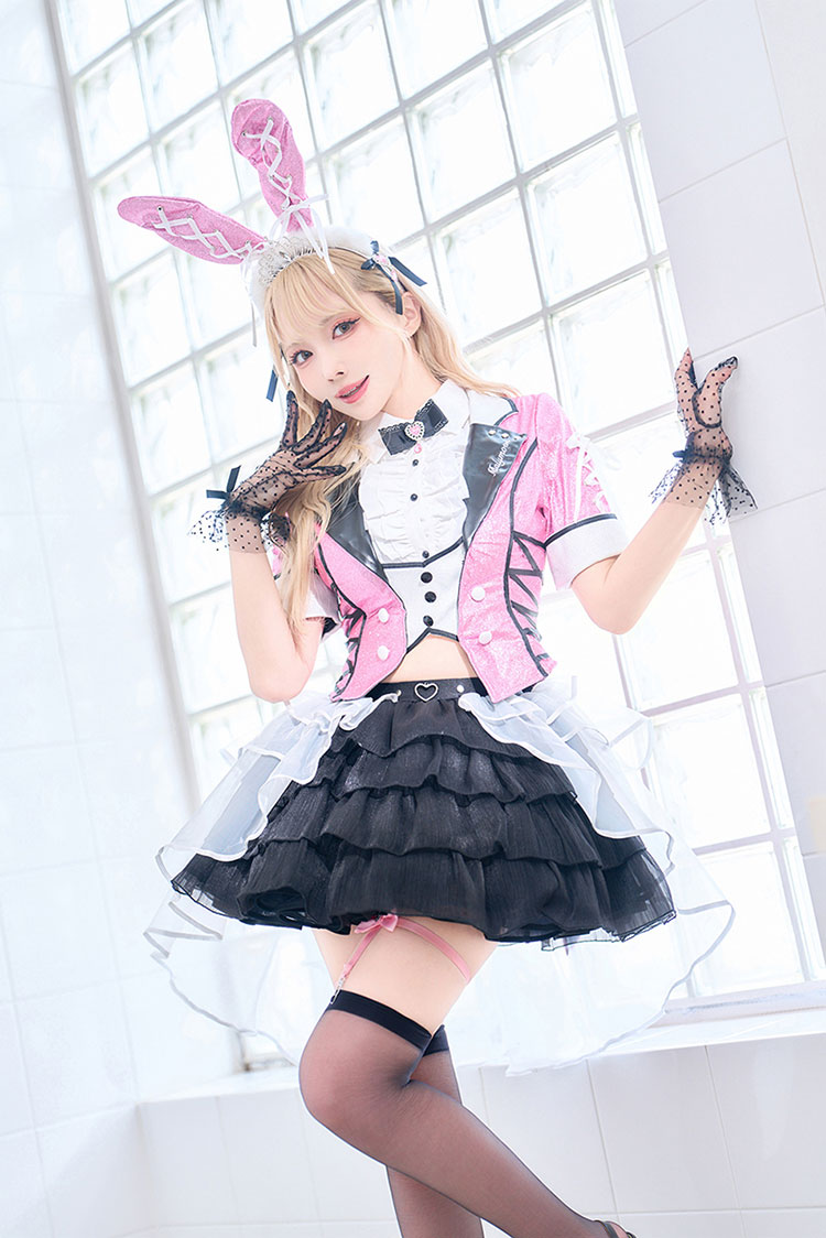 【即日発送】ピンクグリッターバニードレス《オリジナルコスプレ11点セット》【Malymoon/マリームーン】【CS25133】【CS25136】