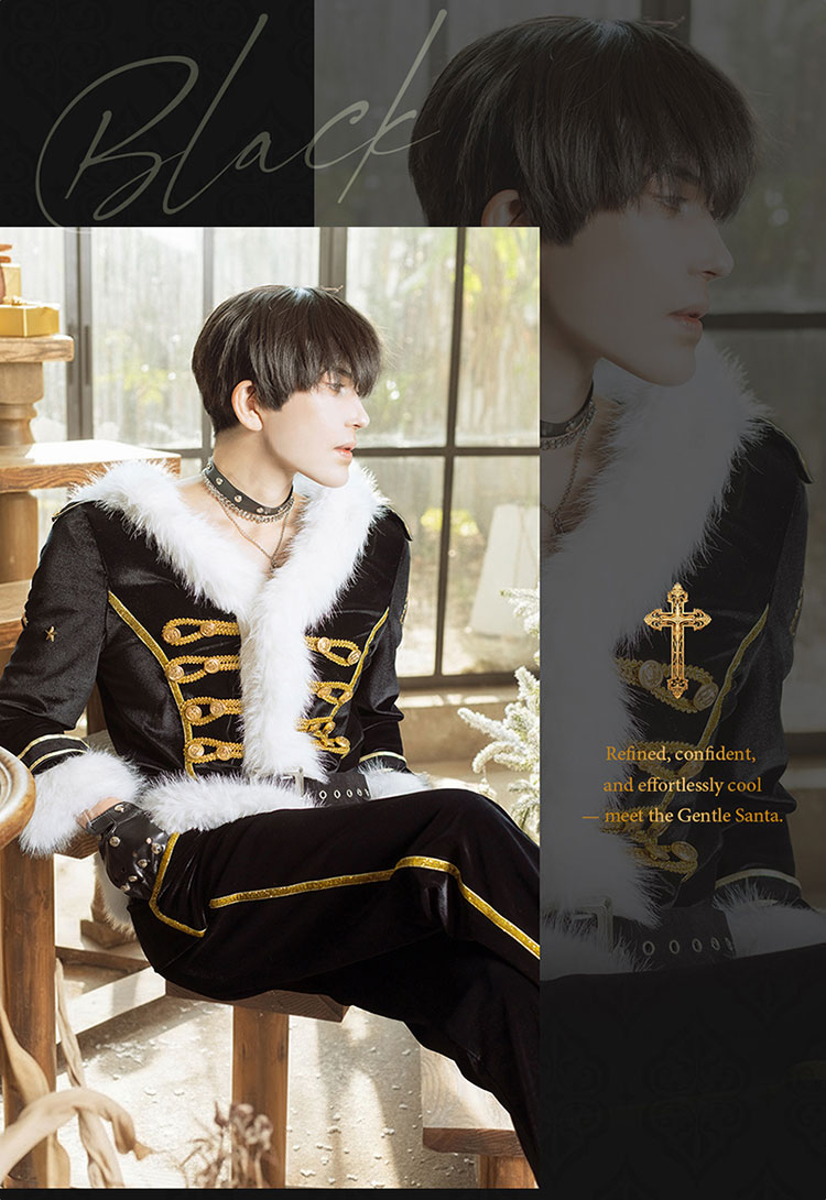 マリームーン ウィル着用 ジェントルクロース ブラック クリスマスコスプレ 即日発送】ジェントルクロース(ショートスーツ)《クリスマスコスプレ7