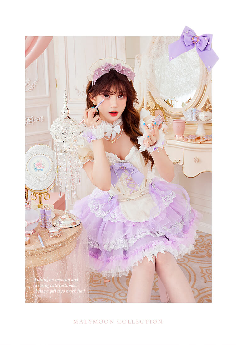 【予約-7月下旬より順次発送予定】【札幌コレクション着用】ピュアリィトーンリュバンメイド《ハロウィンコスプレ11点セット》【Malymoon/マリームーン】【CS26062】