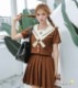 JK制服/半袖セーラー服女子高生（ブラウン）《ハロウィンコスプレ3点セット》【Malymoon/マリームーン】【6728】|女子高生・制服(school-uniform)|全てのコスチューム(all 