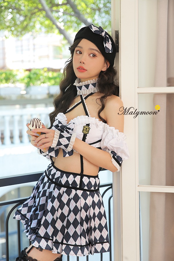 【即日発送】アイドルっぽい制服コスチューム《ハロウィンコスプレ6点セット》【Malymoon/マリームーン】【9569】