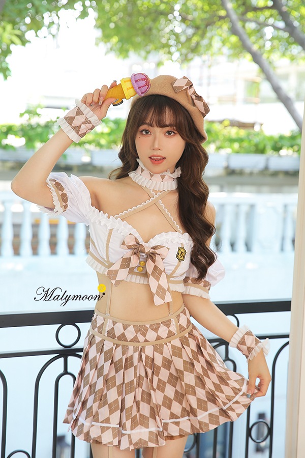 【即日発送】アイドルっぽい制服コスチューム《ハロウィンコスプレ6点セット》【Malymoon/マリームーン】【9569】