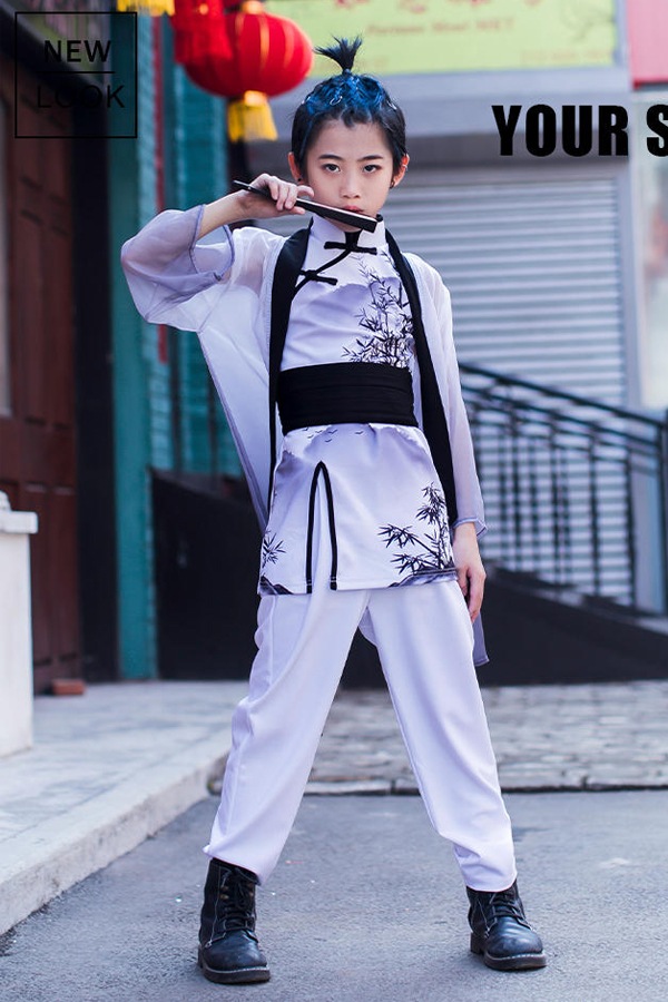 【odr】キッズダンス衣装/子供服120~170cm《ダンスウェア4点セット》【Malymoon/マリームーン】【odr9195kids-b】
