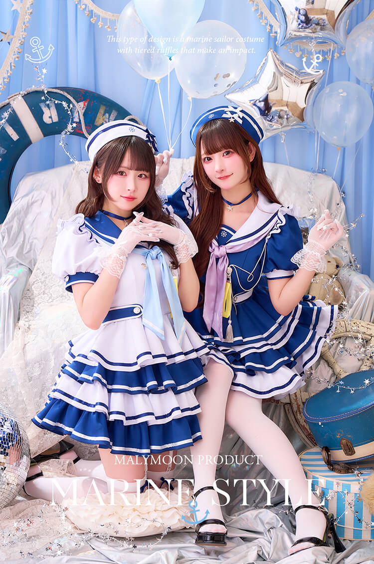 【一部予約】【きゅるりんってしてみて着用】アイドルマリンドレス 《オリジナルコスプレ11-12点セット》【Malymoon/マリームーン】【CS26005】【CS26006】