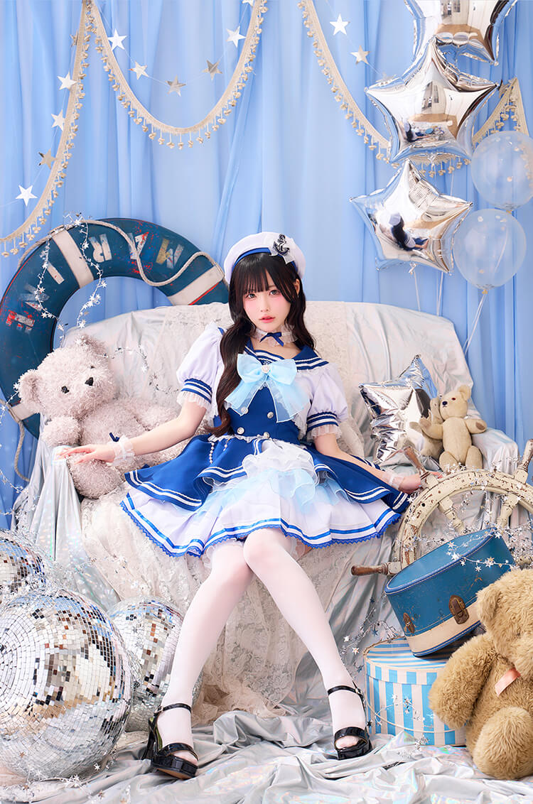 【一部予約】【きゅるりんってしてみて着用】アイドルマリンドレス 《オリジナルコスプレ11-12点セット》【Malymoon/マリームーン】【CS26005】【CS26006】