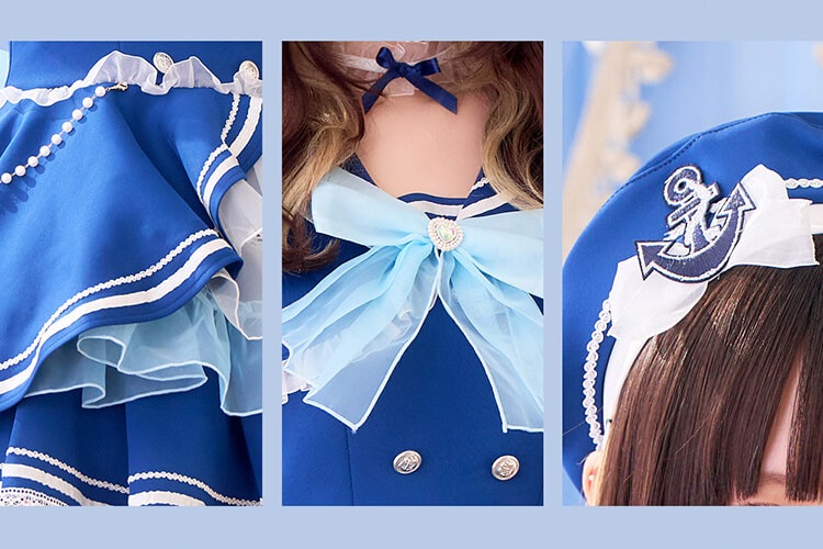 予約】【きゅるりんってしてみて着用】アイドルマリンドレス